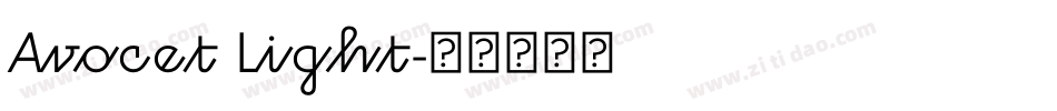 Avocet Light字体转换